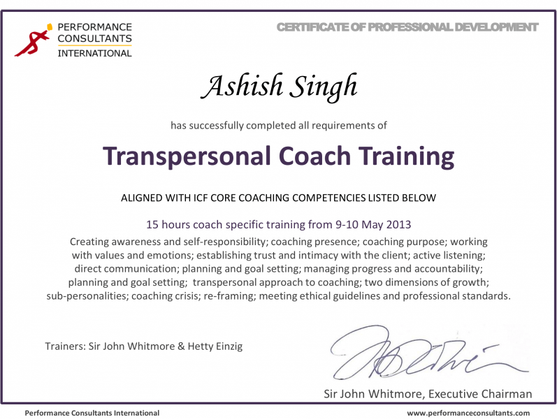 Advanced Leadership Coaching Certificate